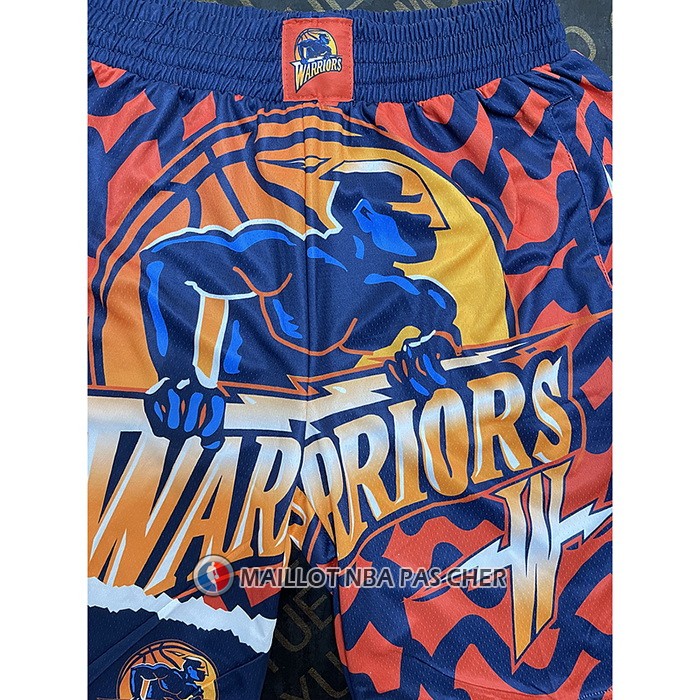 Short Golden State Warriors Mitchell & Ness Orange Bleu